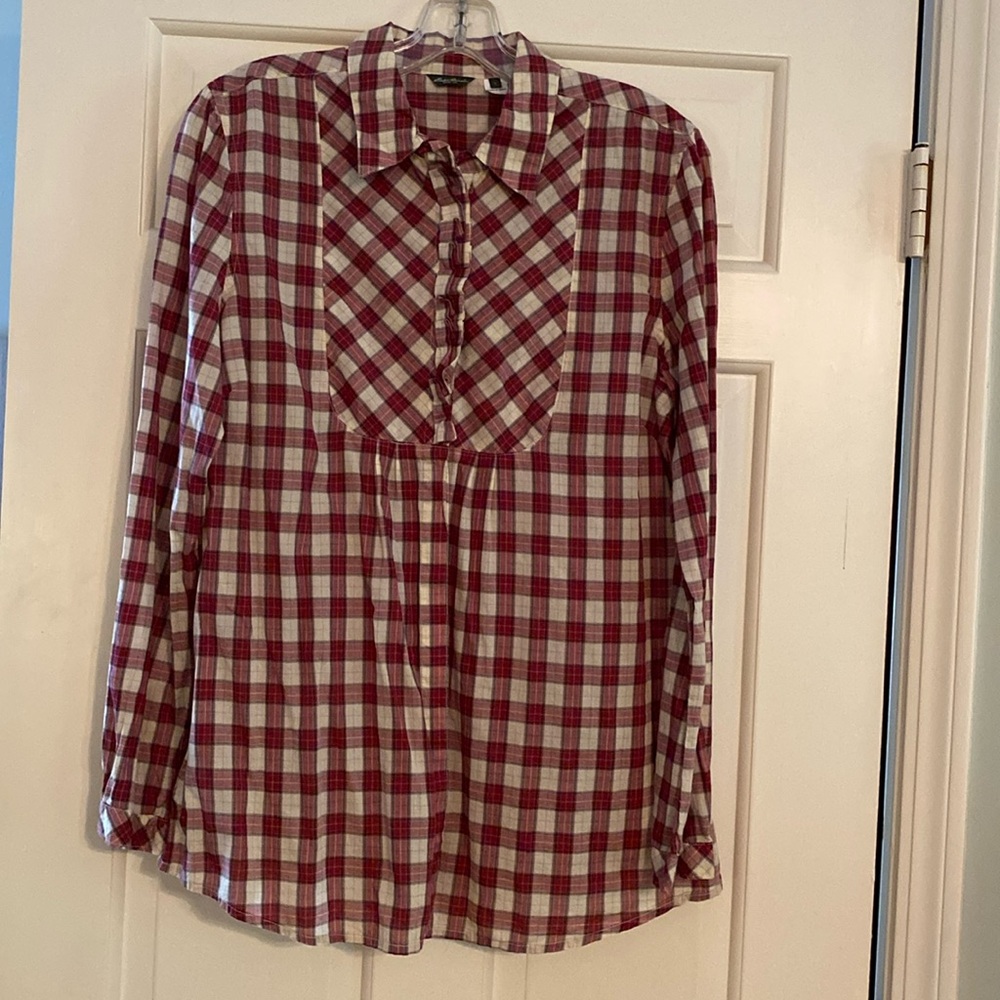 Eddie Bauer plaid shirt/blouse
